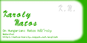 karoly matos business card